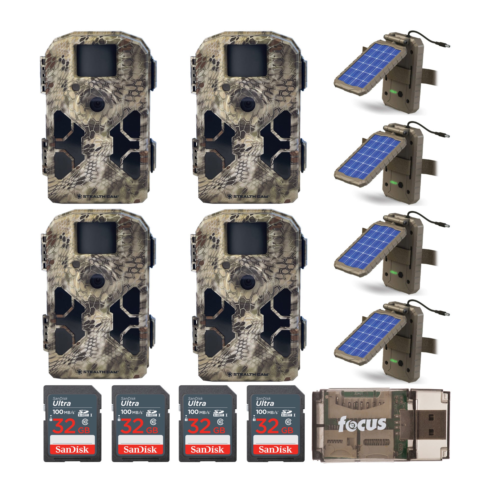Stealth Cam 2022 G42NG 32MP No Glow Trail Camera (Kryptek) Bundle