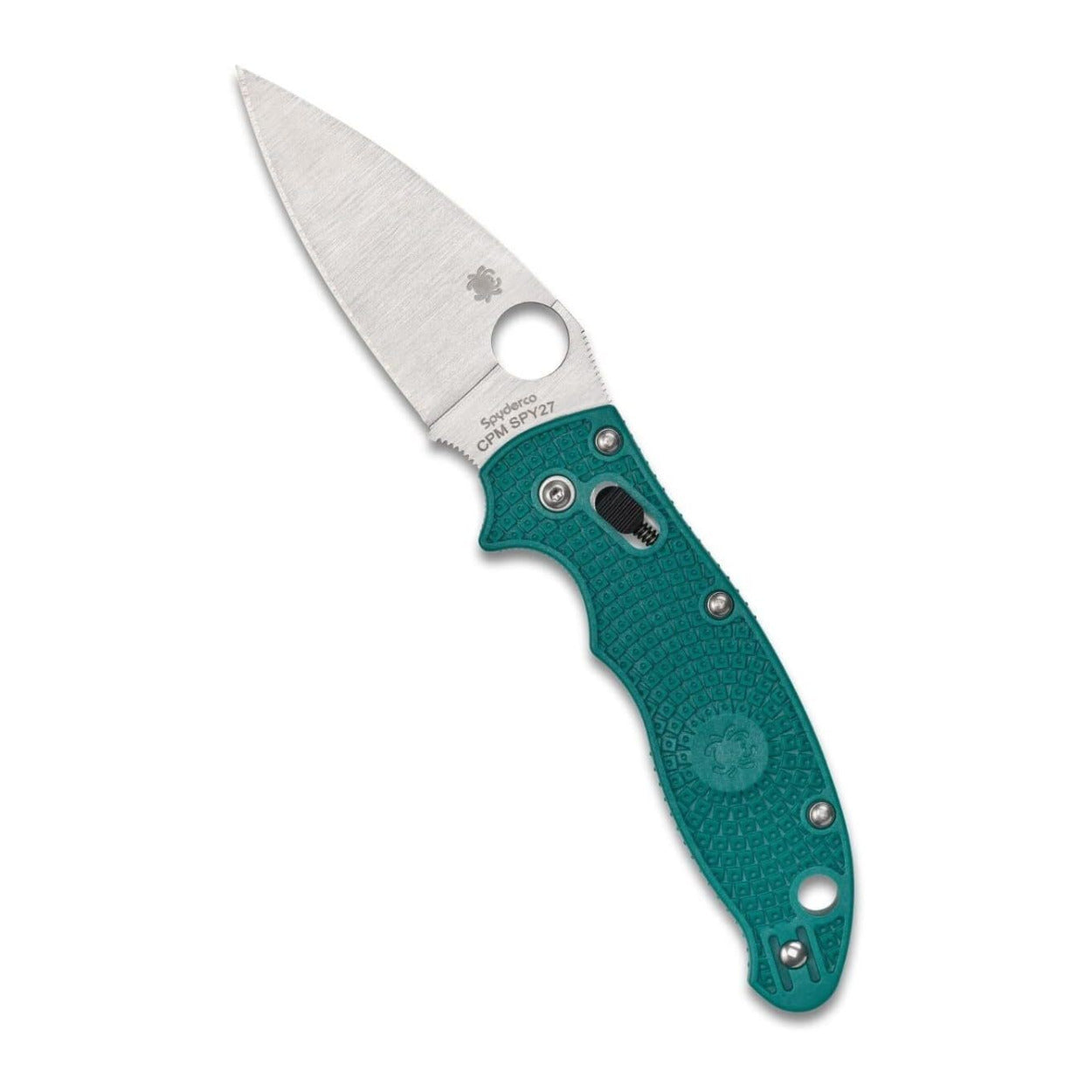 Spyderco Manix 2 3.37-Inch CPM SPY27 Steel Blade PlainEdge Foldable Knife (Blue)