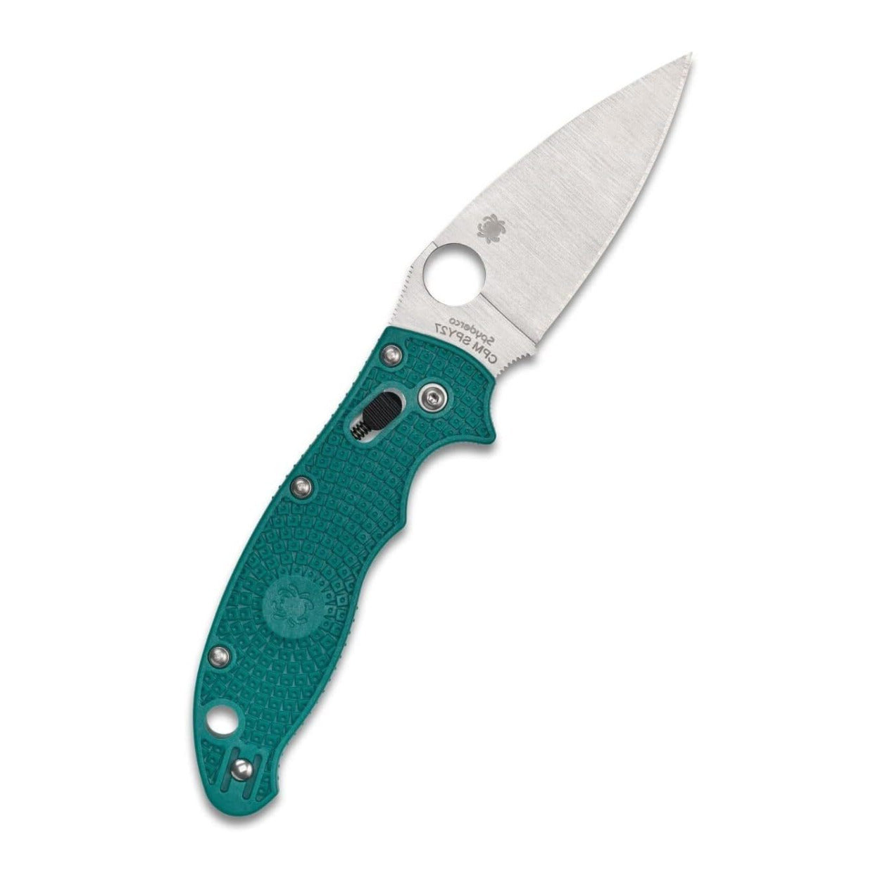 Spyderco Manix 2 3.37-Inch CPM SPY27 Steel Blade PlainEdge Foldable Knife (Blue)