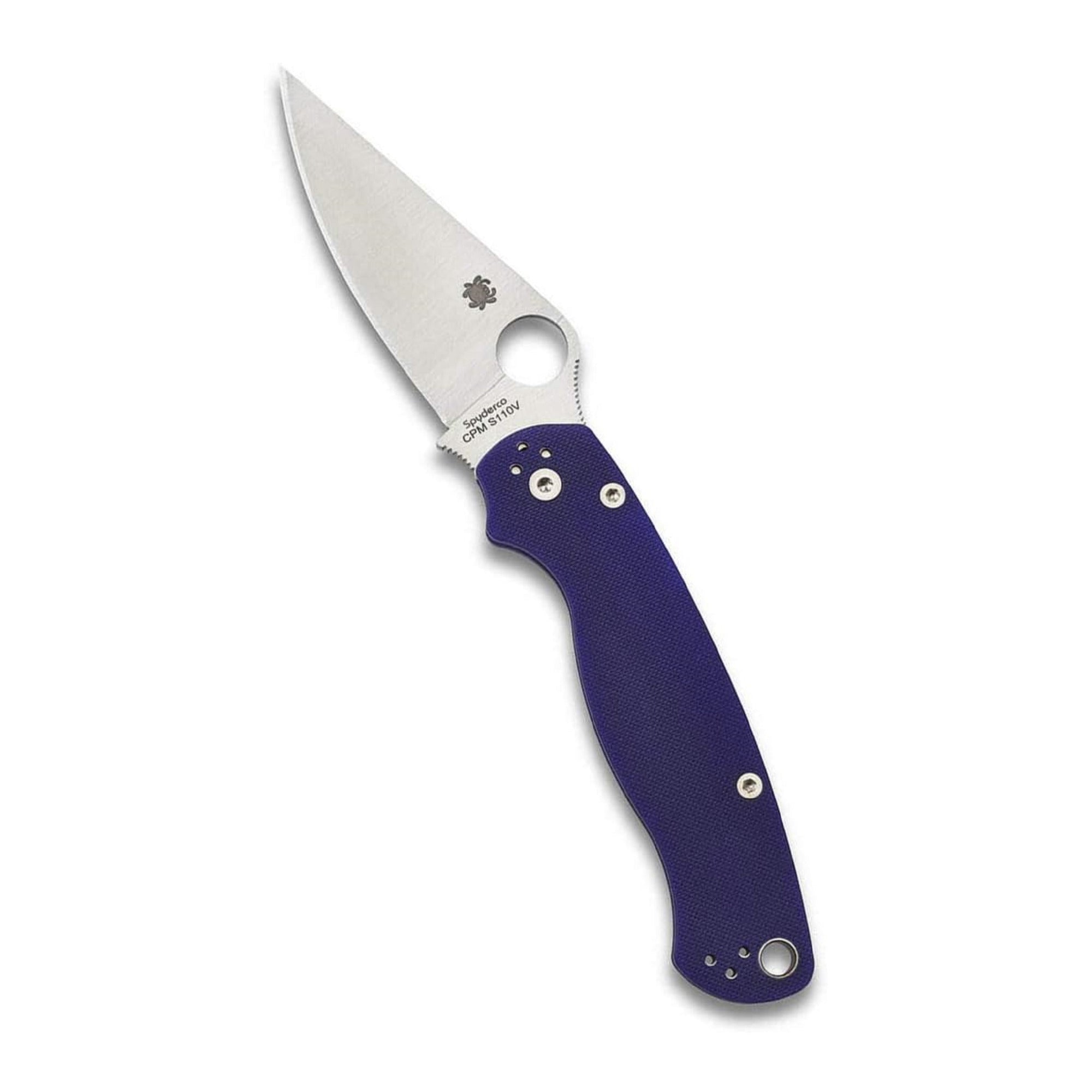 Spyderco Para Military 2 Signature Full Flat Folding Knife (Midnight Blue)