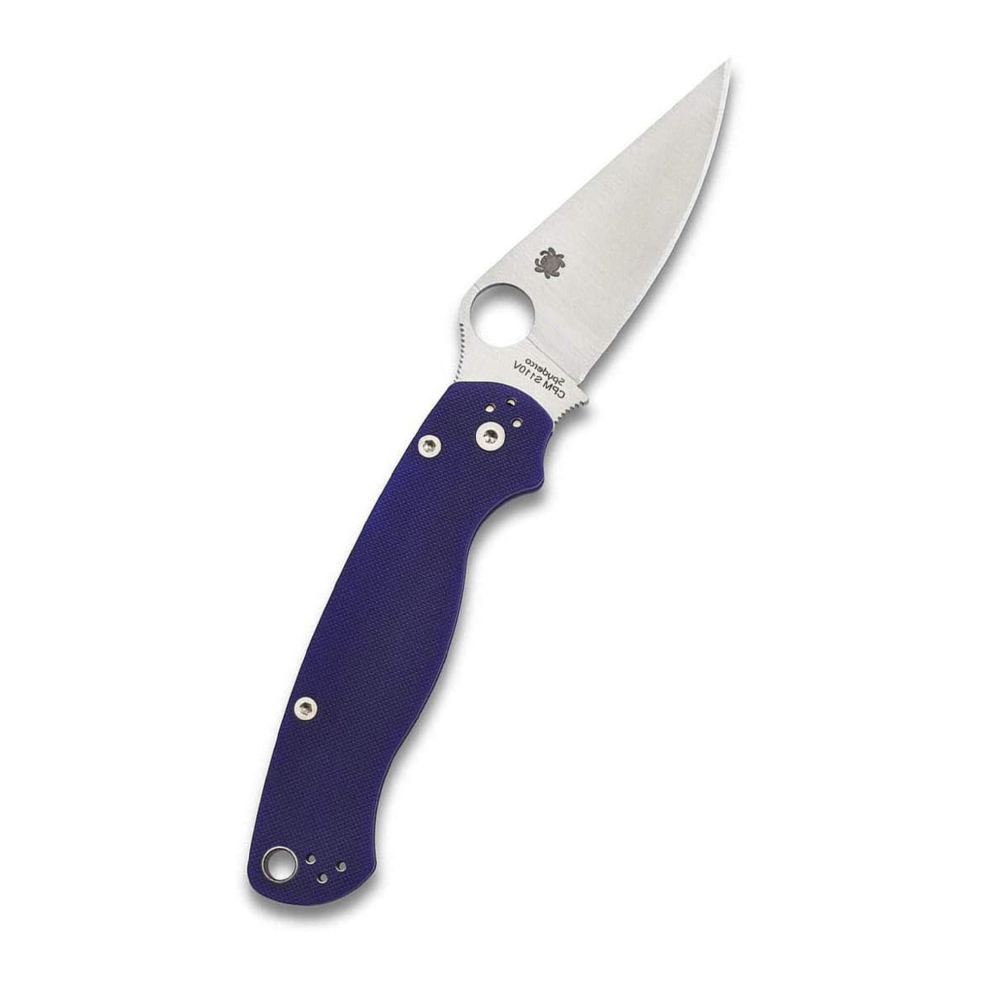 Spyderco Para Military 2 Signature Full Flat Folding Knife (Midnight Blue)