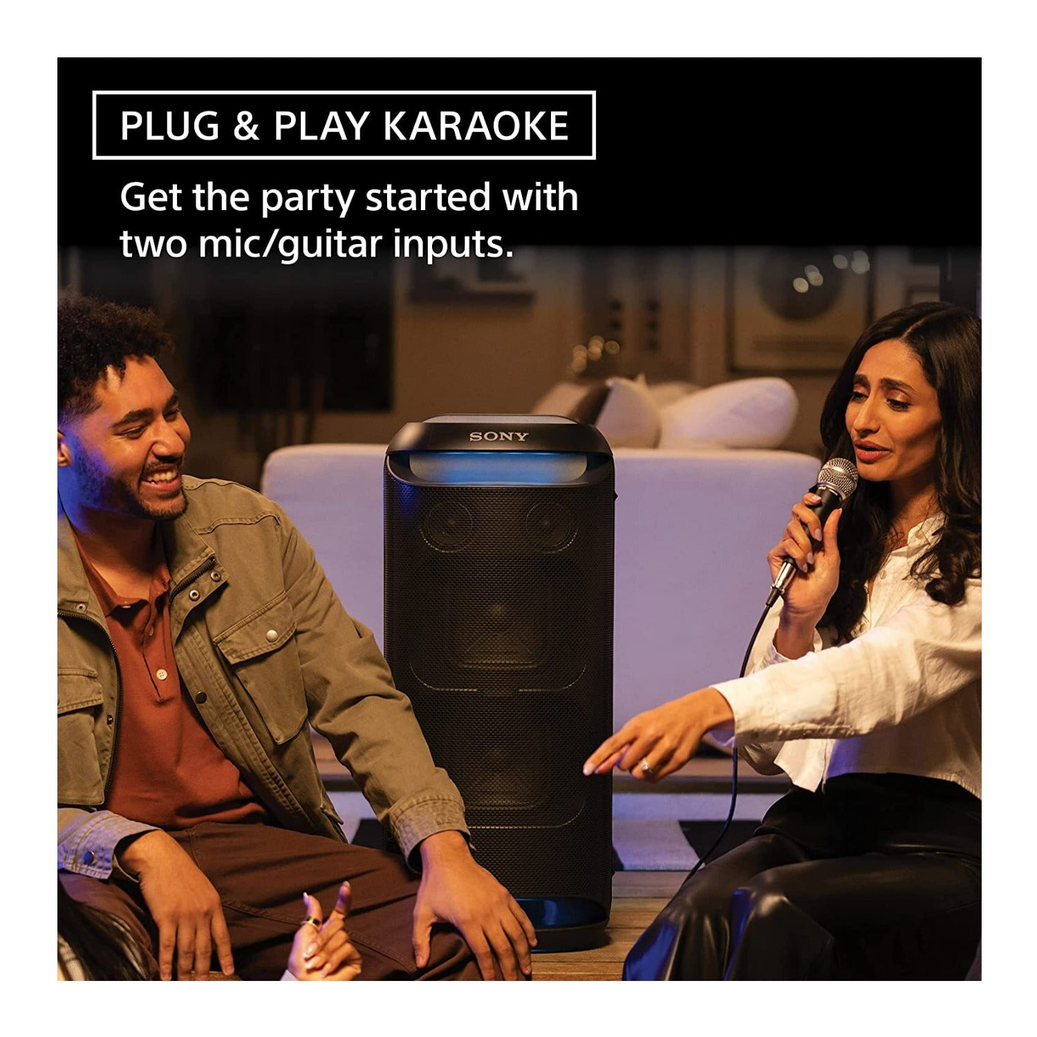 Sony SRS-XV800 X-Series Wireless Portable Bluetooth Karaoke Party Speaker(Black)