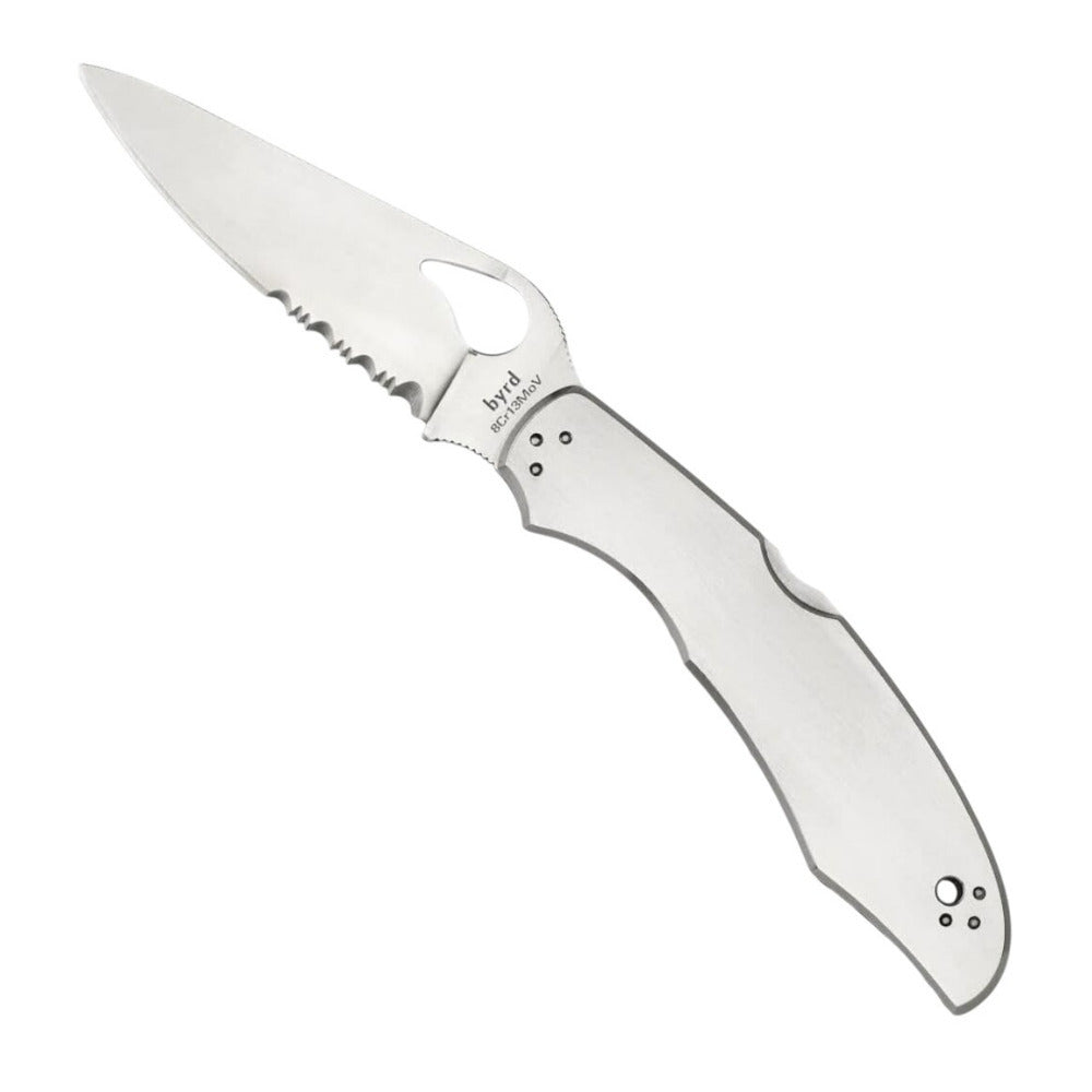 Spyderco Byrd Cara Cara 2 CombinationEdge Stainless Steel Knife with Steel Blade
