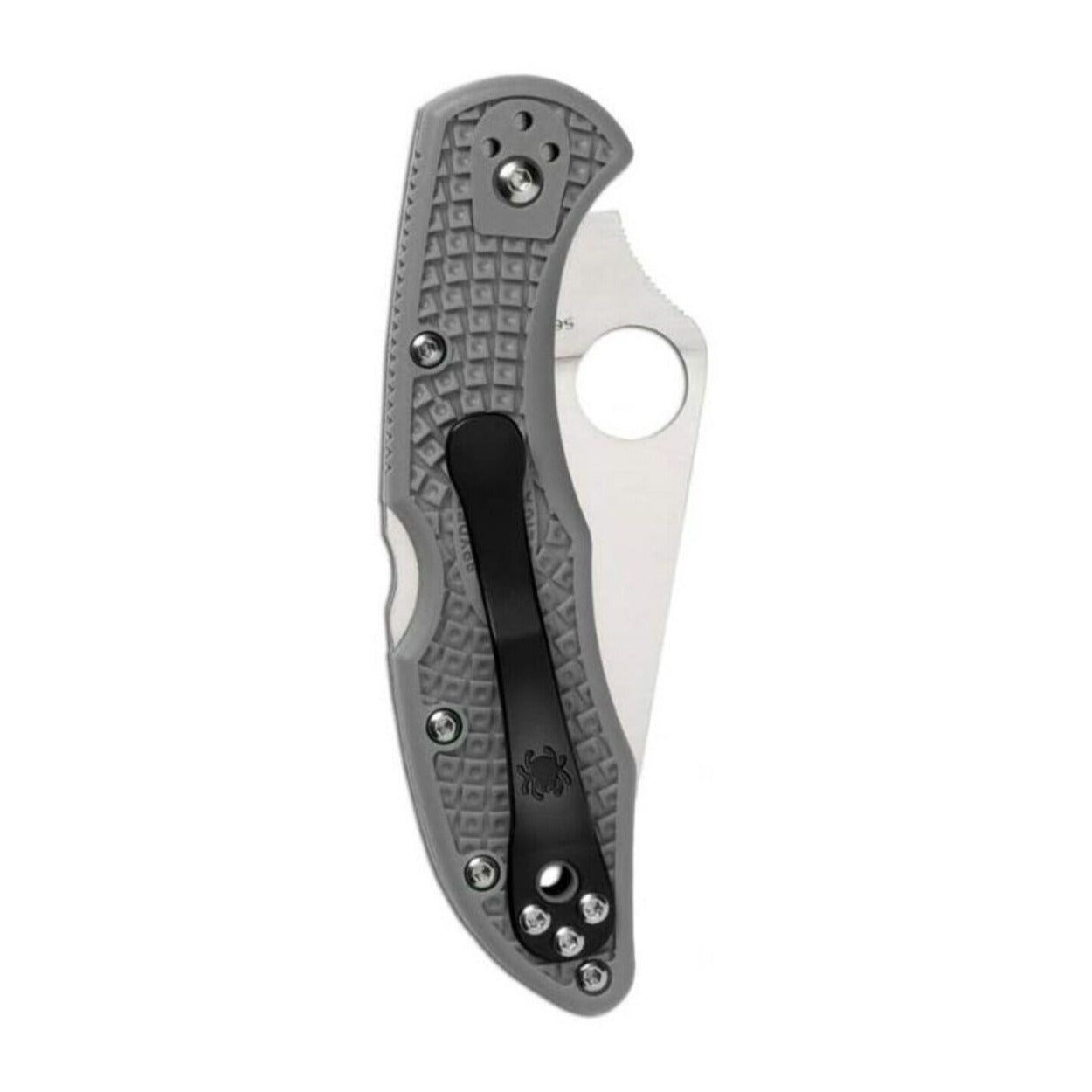 Spyderco Delica 4 Lightweight 7.15 Inch PlainEdge Signature Gray Folding Knife