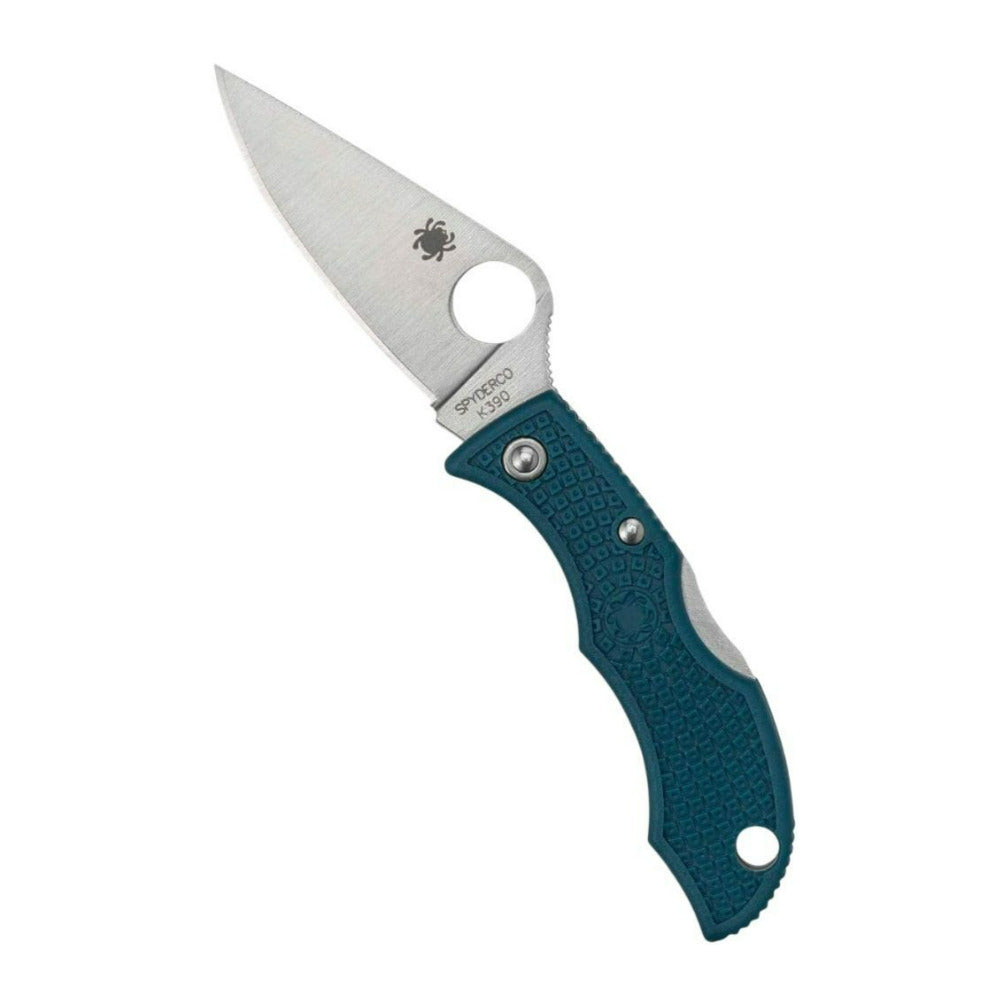 Spyderco Ladybug 3 Blue Folding Knife with K390 PlainEdge Stainless Steel Blade