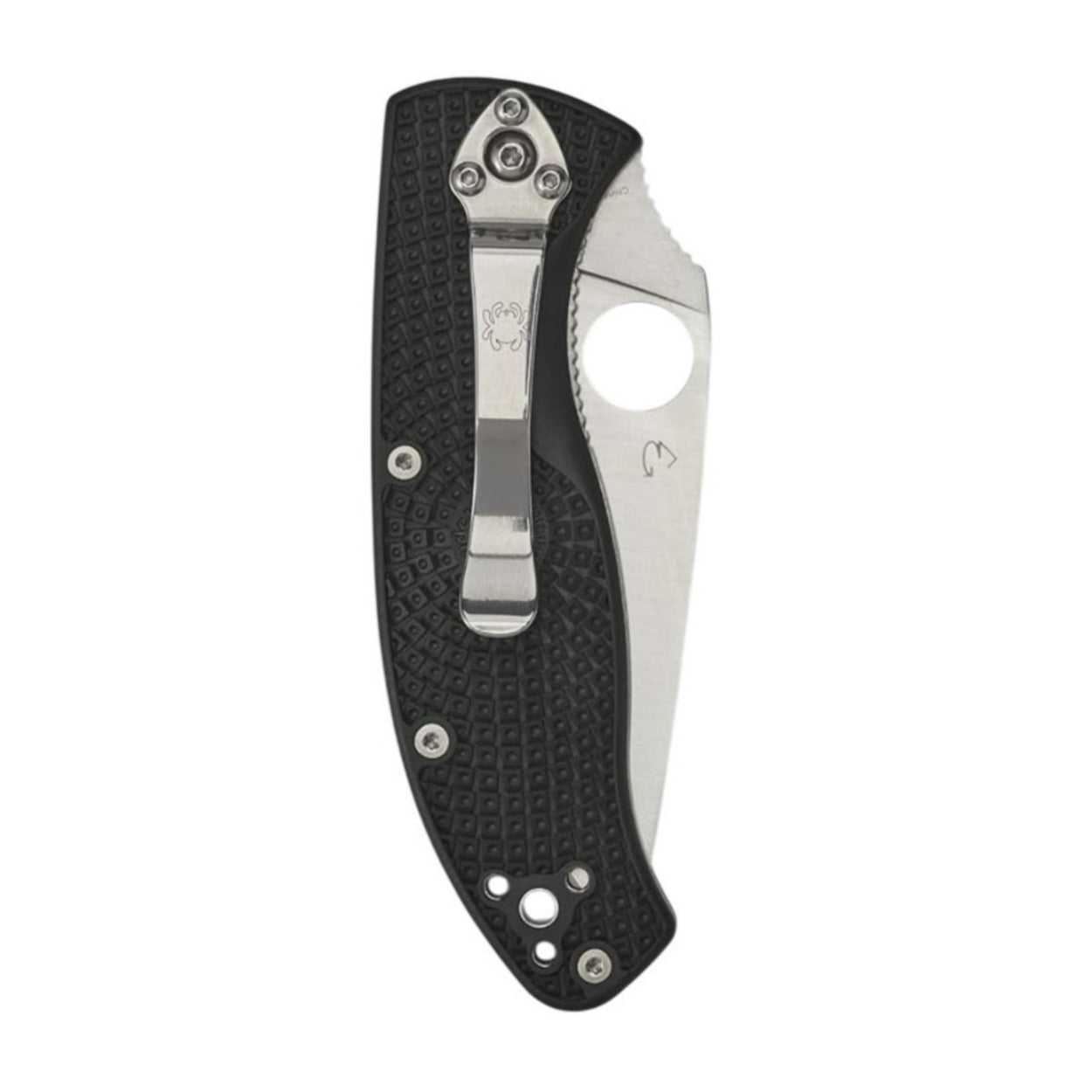 Spyderco Tenacious Folding Utility PlainEdge Black Pocket Knife with FRN Handle