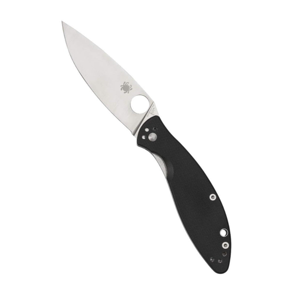 Spyderco Astute Value Black Knife with Stainless Steel PlainEdge Blade