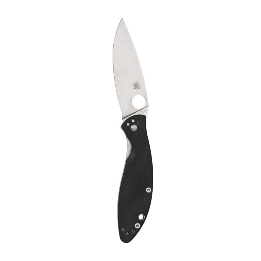 Spyderco Astute Value Black Knife with Stainless Steel PlainEdge Blade