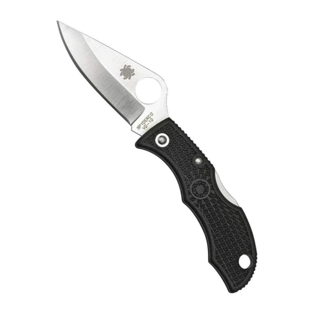 Spyderco Ladybug 3 Lockback PlainEdge Saber Grind Black Knife