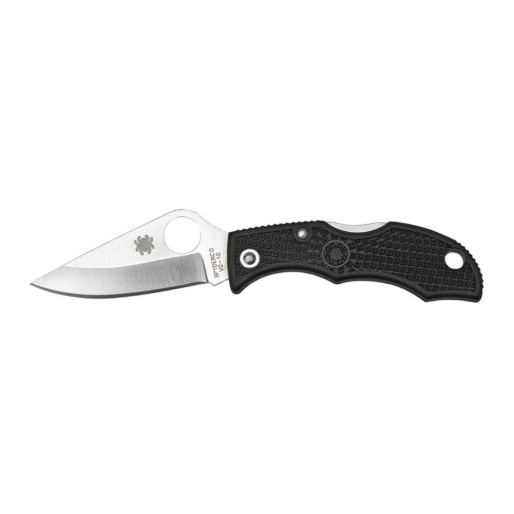 Spyderco Ladybug 3 Lockback PlainEdge Saber Grind Black Knife