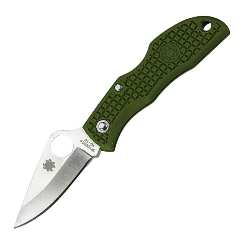 Spyderco Ladybug 3 PlainEdge Folding Foliage Green Knife with VG 10 Steel Blade