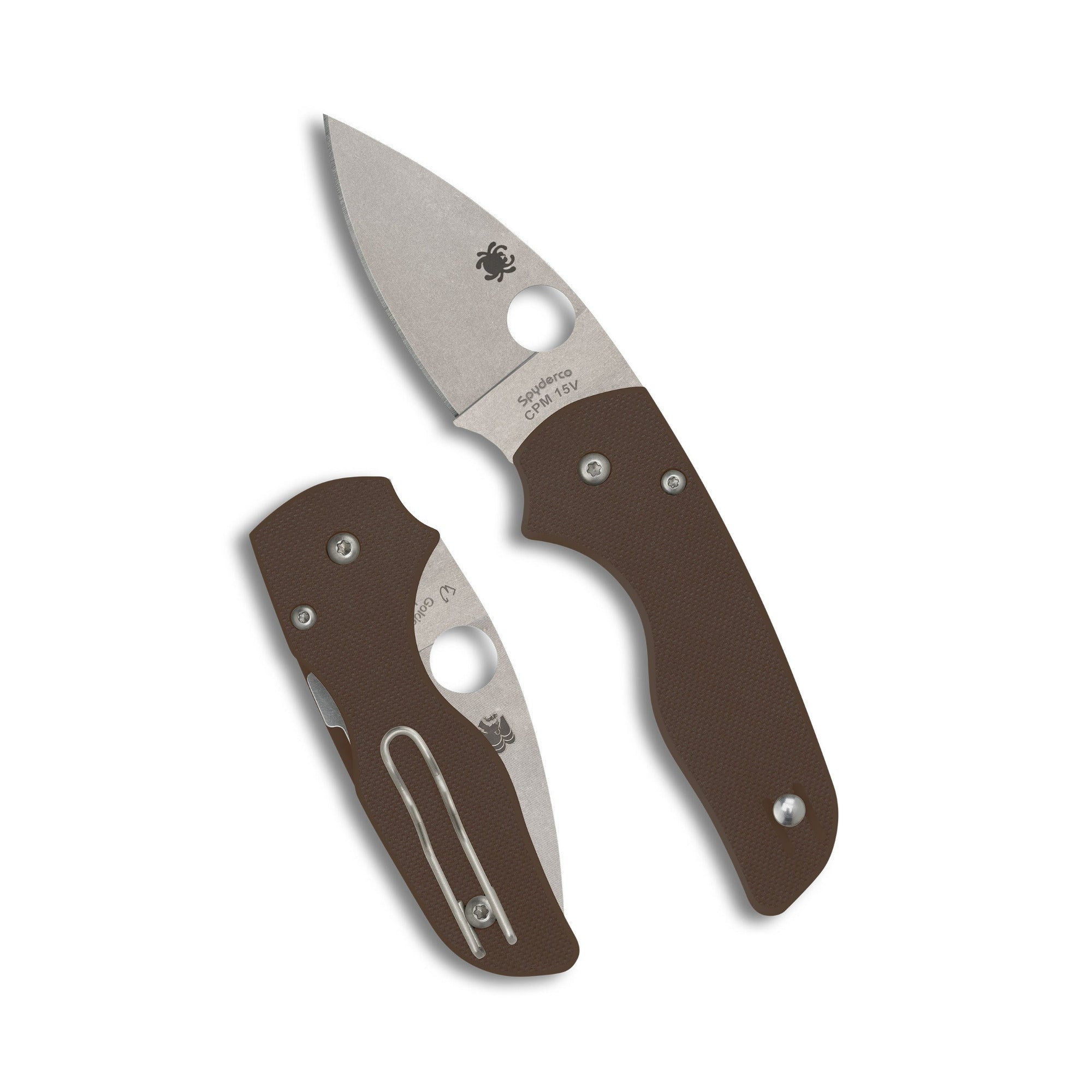 Spyderco Lil Native Brown G-10 CPM 15V Sprint Run with Compression Lock