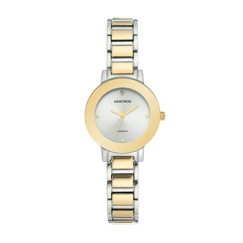 Armitron Women's Two-Tone and Silver Diamond Dial Dress Wrist