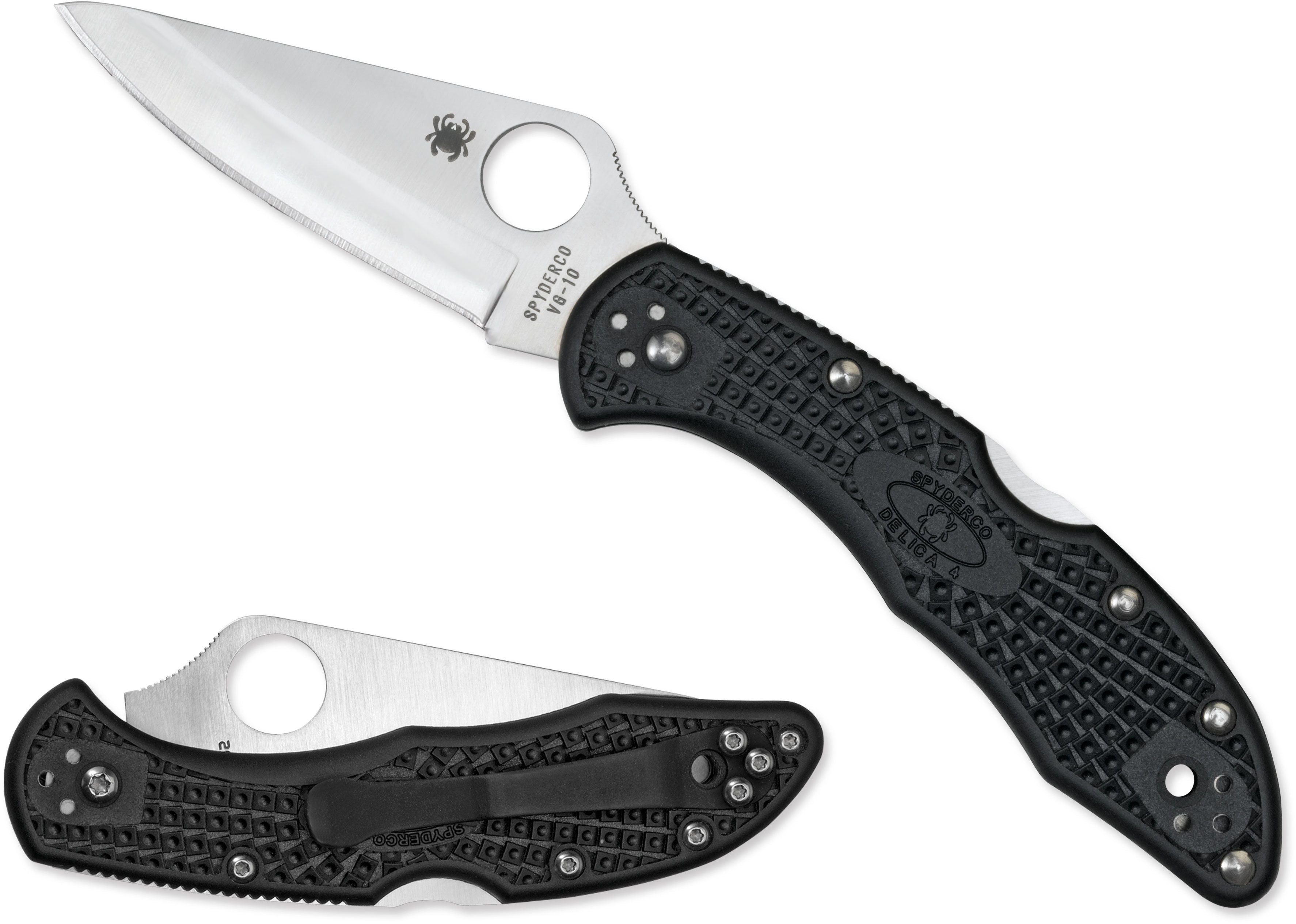 Spyderco Delica 4 7.125-Inch Stainless Steel Folding Knife with FRN Handles