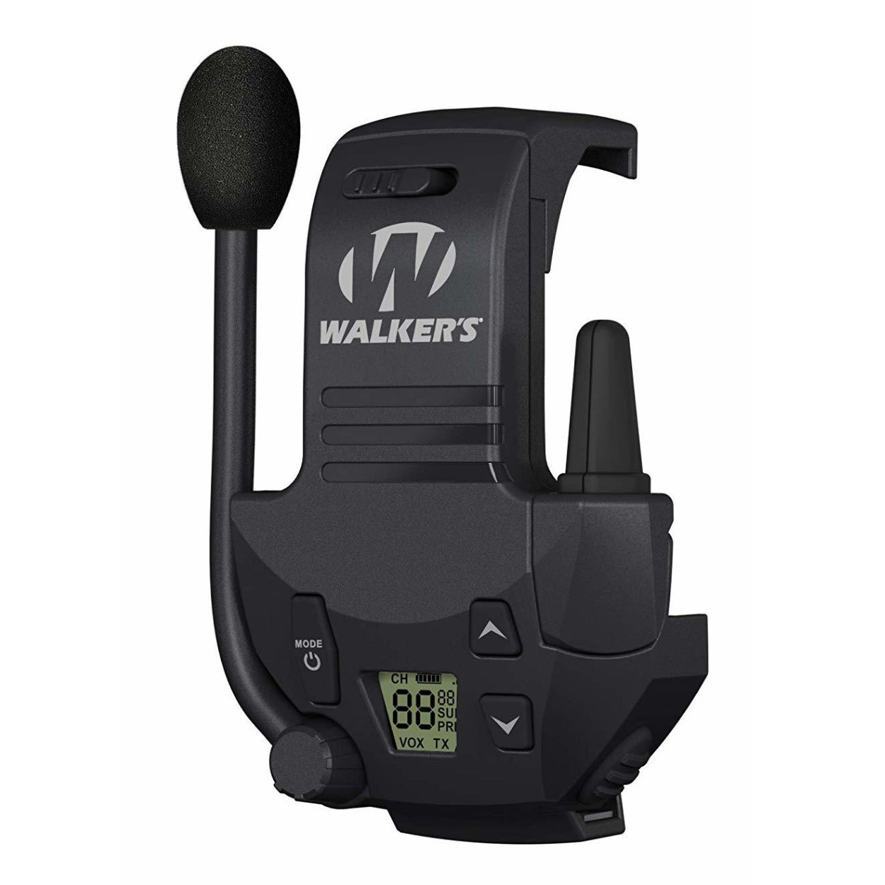 Walker's Tactical/Hunting Walkie Talkie, Integrates w/ Razor Muffs, 2-Mile Range