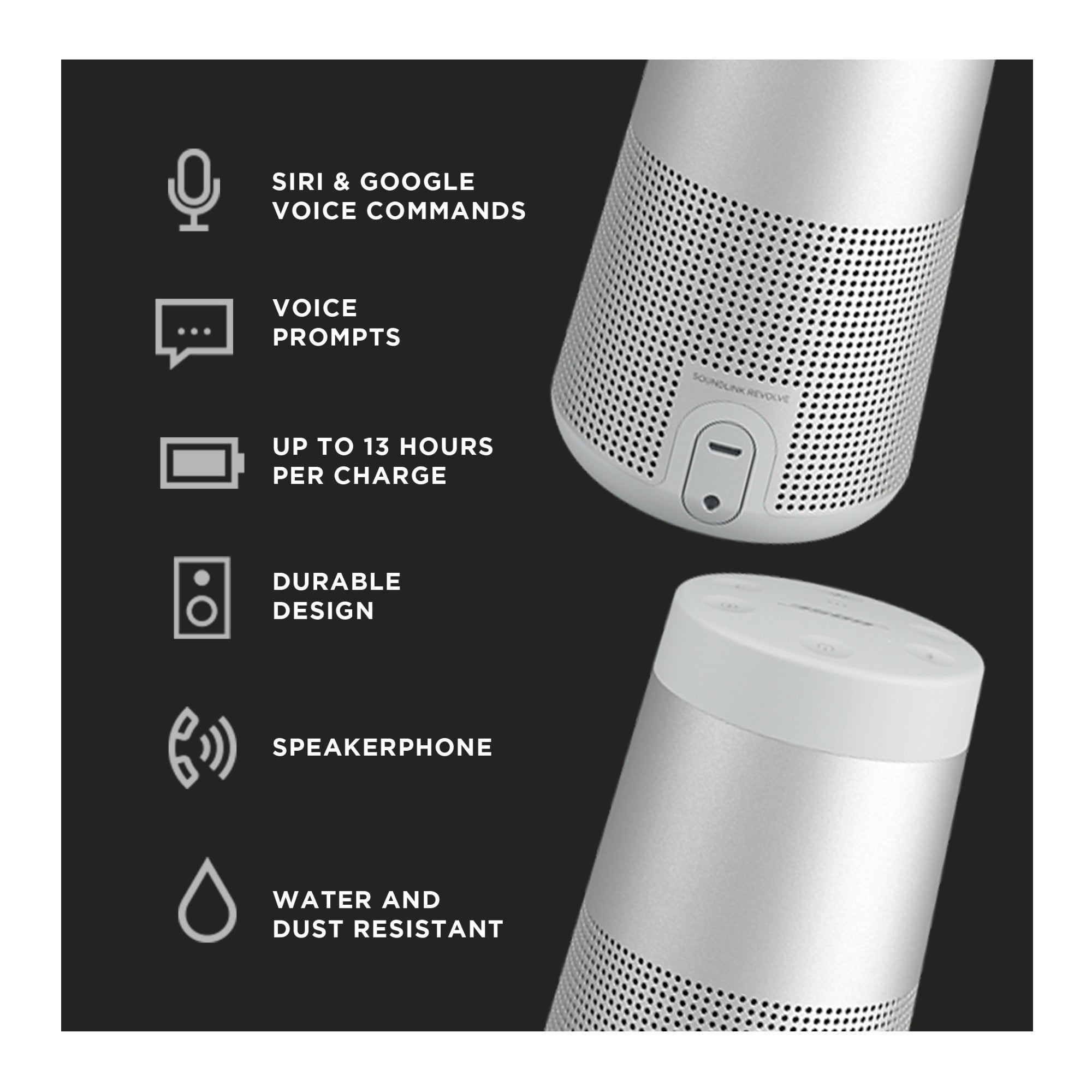 Bose SoundLink Revolve II Bluetooth Speaker (Luxe Silver