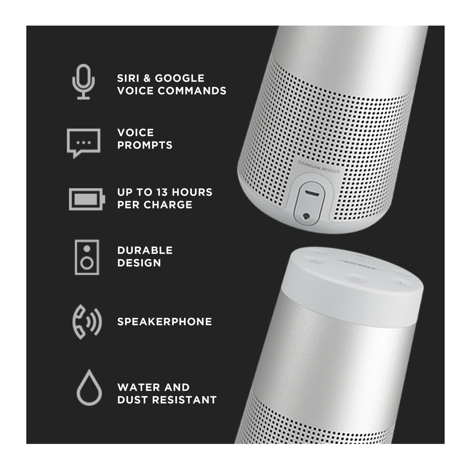 Bose SoundLink Revolve II Bluetooth Speaker (Luxe Silver)