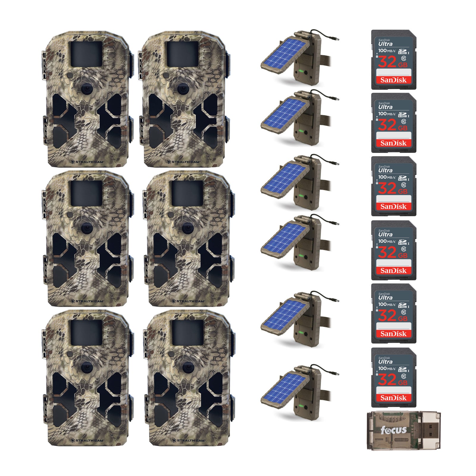 Stealth Cam G42NG 32MP No Glow Trail Camera (Kryptek Camouflage) (6-Pack) Bundle