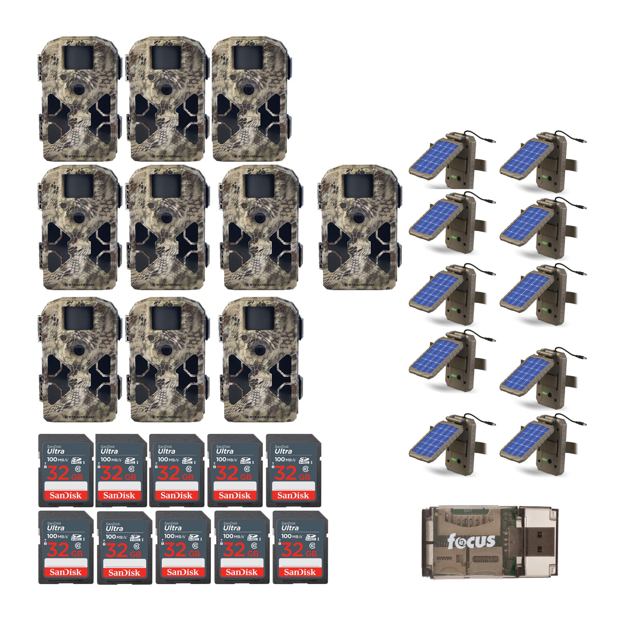 Stealth Cam 2022 G42NG 32MP No Glow Trail Camera (Kryptek Camo) (10-Pack) Bundle