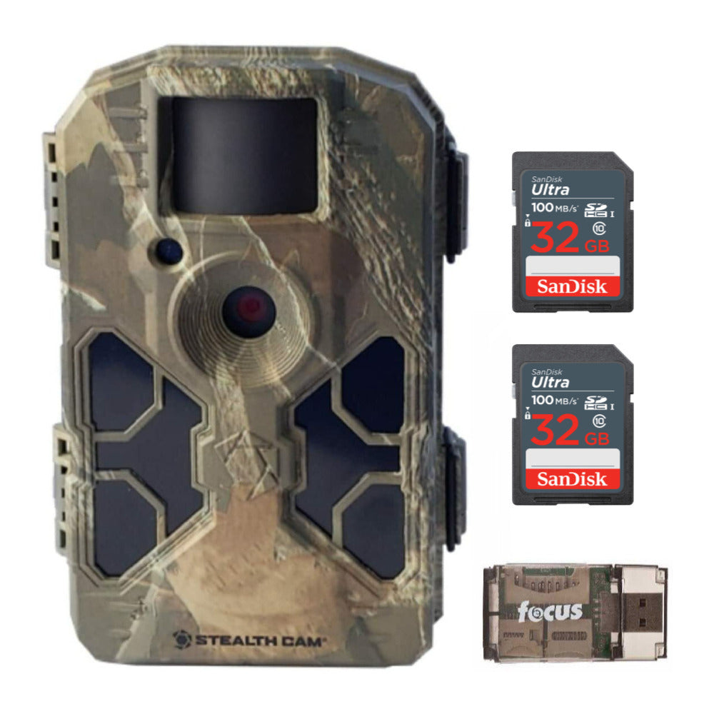 StealthCam G42 No Glo Trail Game Camera Card Focus Reader Bundle