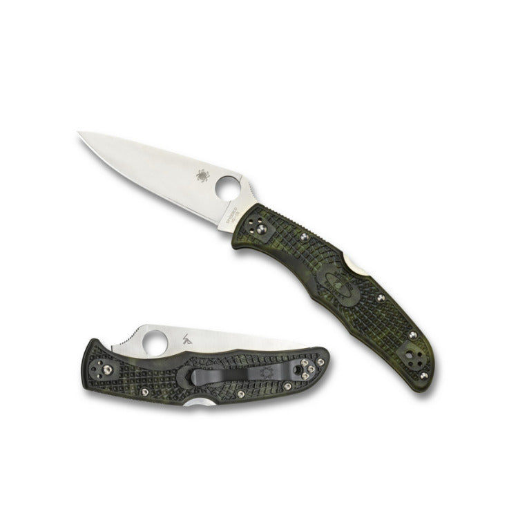 Spyderco Endura 4 Zome 3.80-Inch VG-10 Foldable Steel Blade Knife (Green)