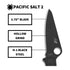 Spyderco Pacific Salt 2, 8.72-Inch Lightweight Folding Knife with Handle (Black)