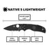 Spyderco Native 5 Full-Flat Grind, CPM S30V Stainless Steel Blade Folding Knife