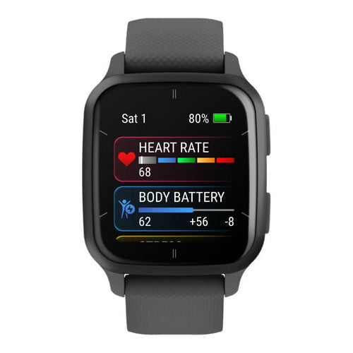 Garmin Venu Sq 2 Smartwatch (Slate Aluminum Bezel with Shadow Gray Case)