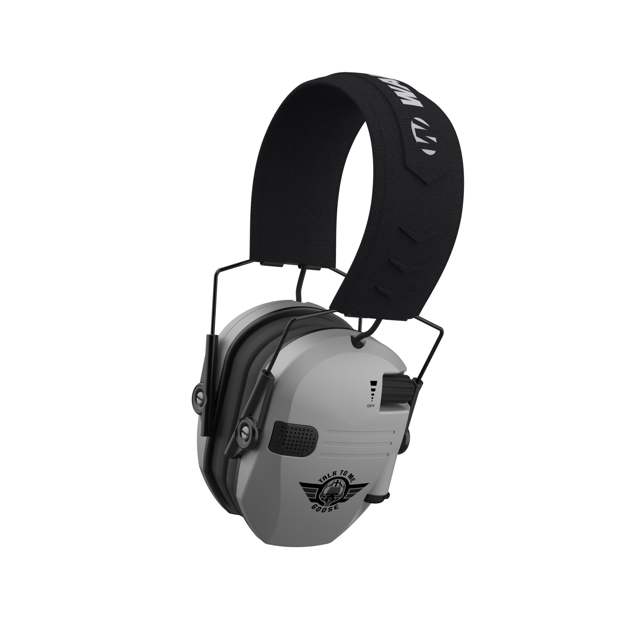 Walkers Razor Slim Electric Earmuffs with Speakers (Talk To Me Goose Gray)