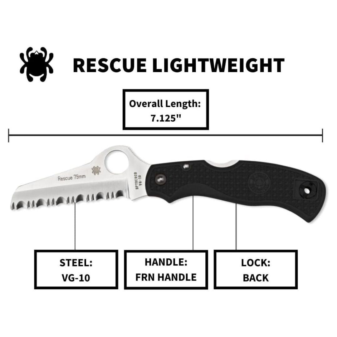 Spyderco Folding Knife Rescue 79mm