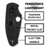 Spyderco Persistence Lightweight Pocket Knife - Durable Black Oxide Blade with Bi-Directional Textured FRN Handle - Everyday Carry Folding Knife for Tactical End Users
