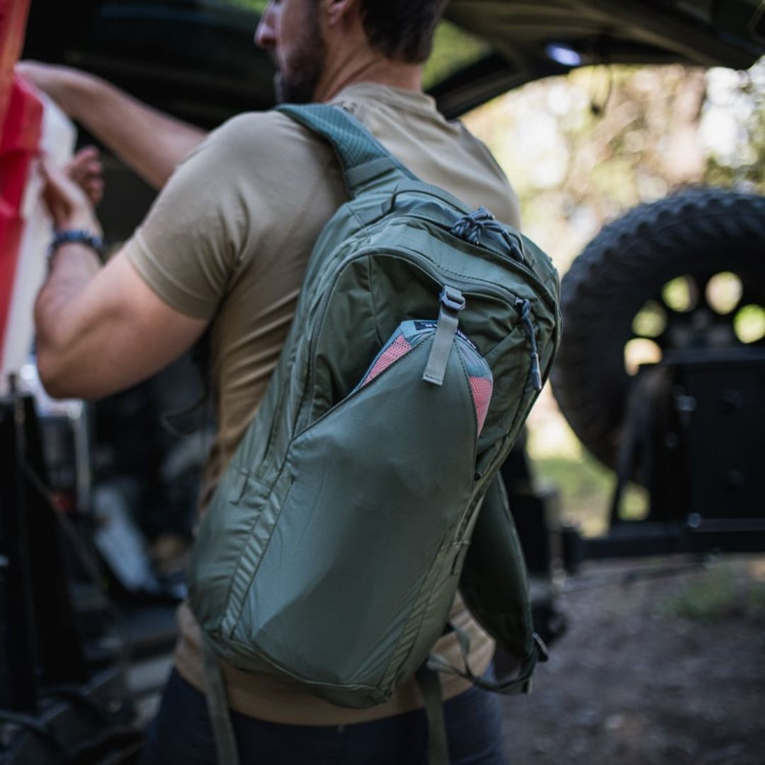 Vertx Long Walks Pack 15L Tactical Backpack Concealed Carry EDC Gear Bag for CCW, Travel, Work, Hiking, Outdoors, Canopy Green