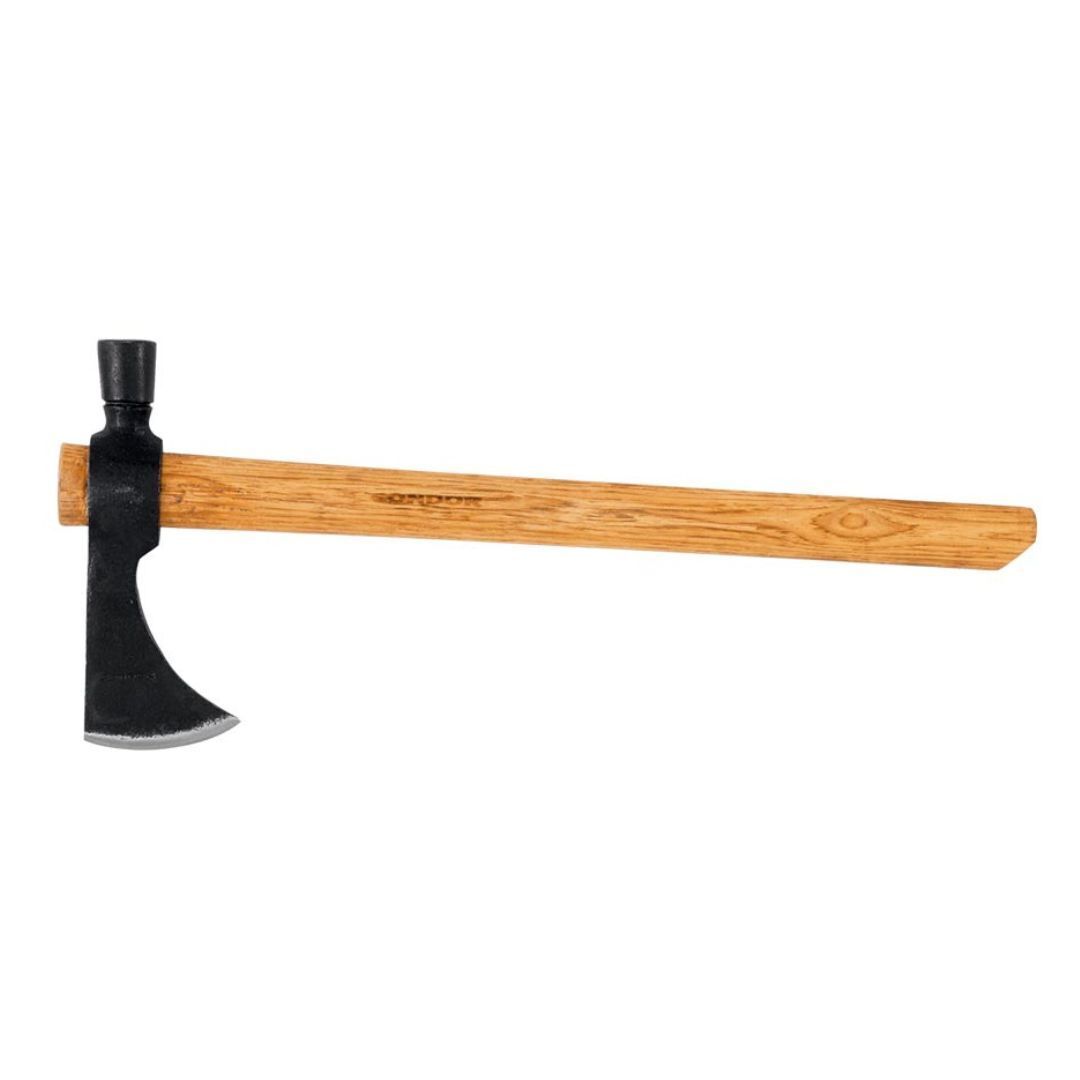 19 Inch Indian Hammer Poll Tomahawk Axe 7.3 Inch High Carbon Steel Blade Convex Grind Burnt American Hickory Handle