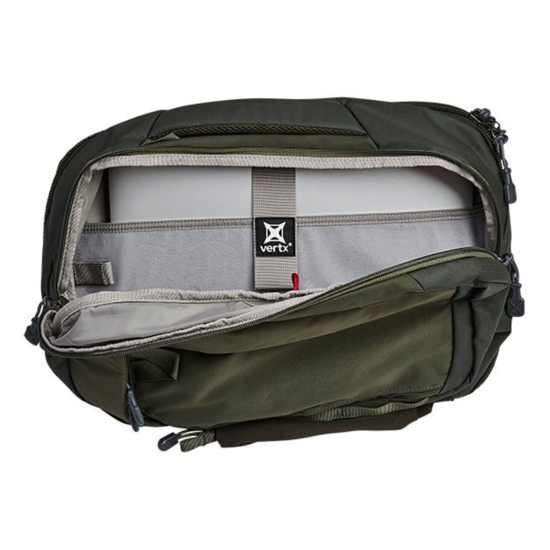 Vertx Transit Tactical Bag Sling Backpack 17L Backpack for Conceal Carry (CCW), Travel, Work, Tactical Gear, Rudder Green