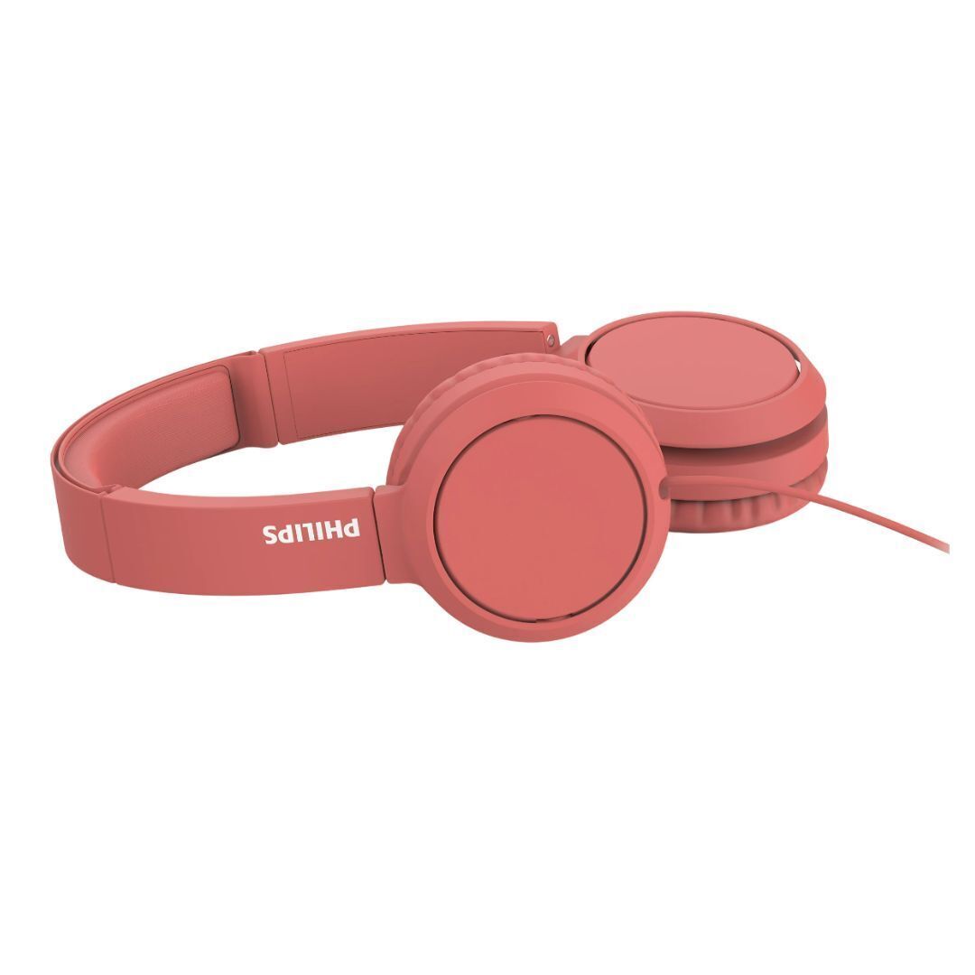 Philips H4105 On-Ear Wired Headphones - Red