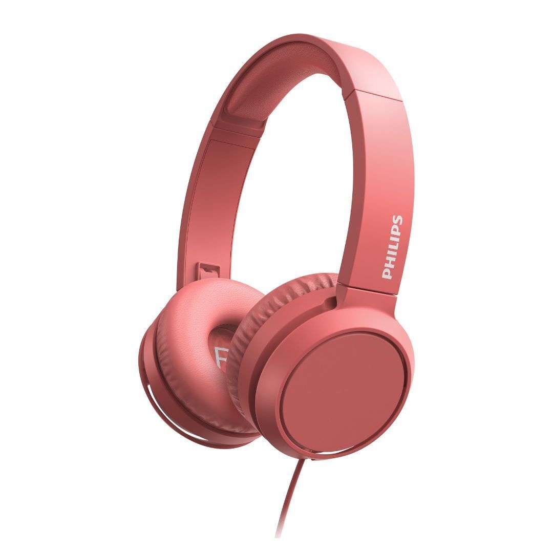 Philips H4105 On-Ear Wired Headphones - Red