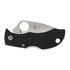 Spyderco Manbug Folding Black Knife with Full Flat Ground Serrated VG 10 Blade