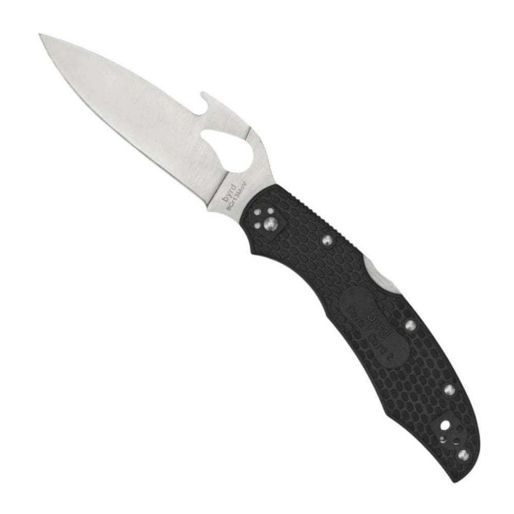 Spyderco Cara Cara 2 PlainEdge Black Knife with Emerson Opener and FRN Handle