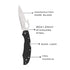 Spyderco Cara Cara 2 CombinationEdge Black Knife with Emerson Opener
