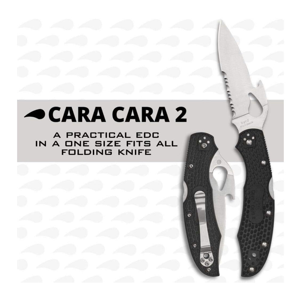 Spyderco Cara Cara 2 CombinationEdge Black Knife with Emerson Opener