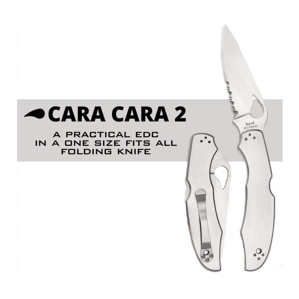 Spyderco Byrd Cara Cara 2 CombinationEdge Stainless Steel Knife with Steel Blade