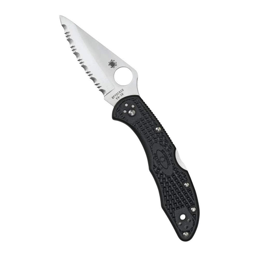 Spyderco Delica 4 Lightweight CombinationEdge Signature Black Folding Knife