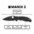 Spyderco Manix 2 Signature Black Knife with PlainEdge 3.37 Inch Blade