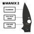 Spyderco Manix 2 Signature Black Knife with PlainEdge 3.37 Inch Blade