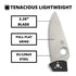 Spyderco Tenacious Folding Utility PlainEdge Black Pocket Knife with FRN Handle
