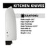 Spyderco K08 Santoku 12.6 Inch PlainEdge Black Kitchen Knife with MBS 26 Blade