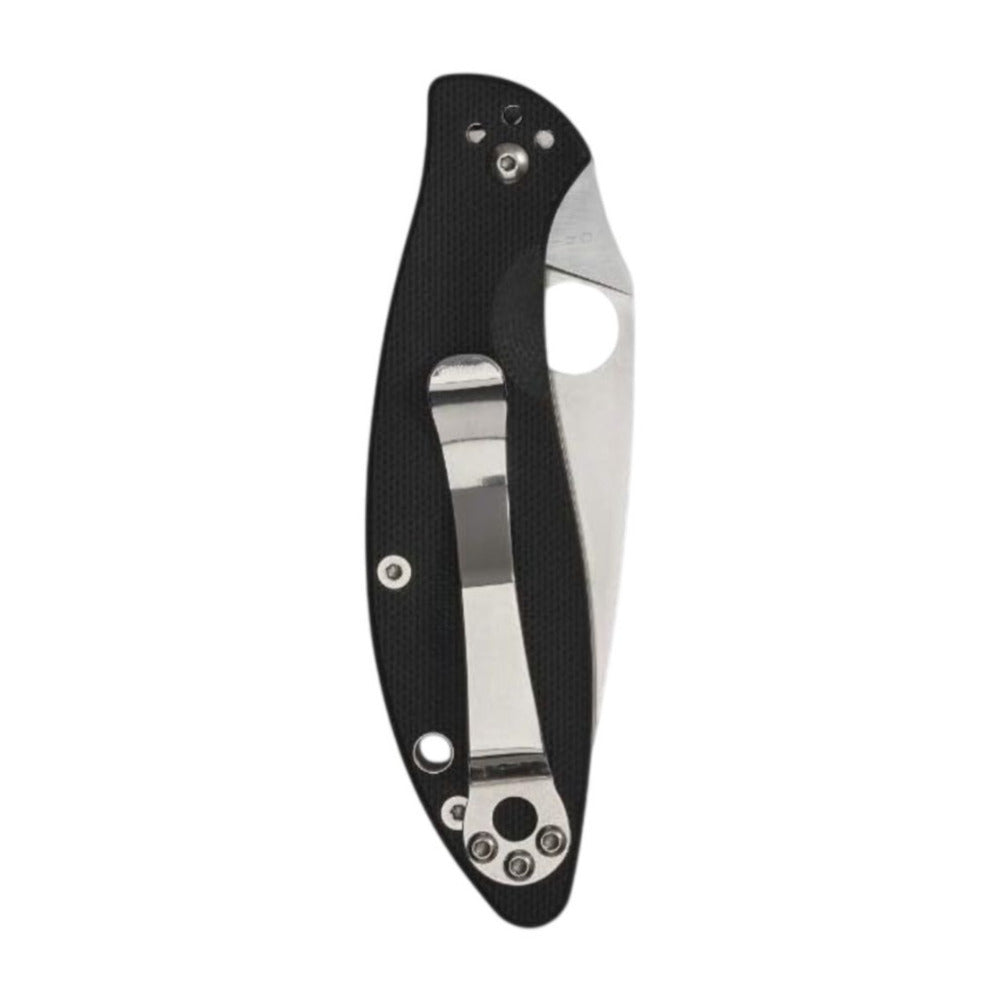 Spyderco Astute Value Black Knife with Stainless Steel PlainEdge Blade