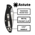 Spyderco Astute Value Black Knife with Stainless Steel PlainEdge Blade