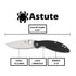 Spyderco Astute Value Black Knife with Stainless Steel PlainEdge Blade