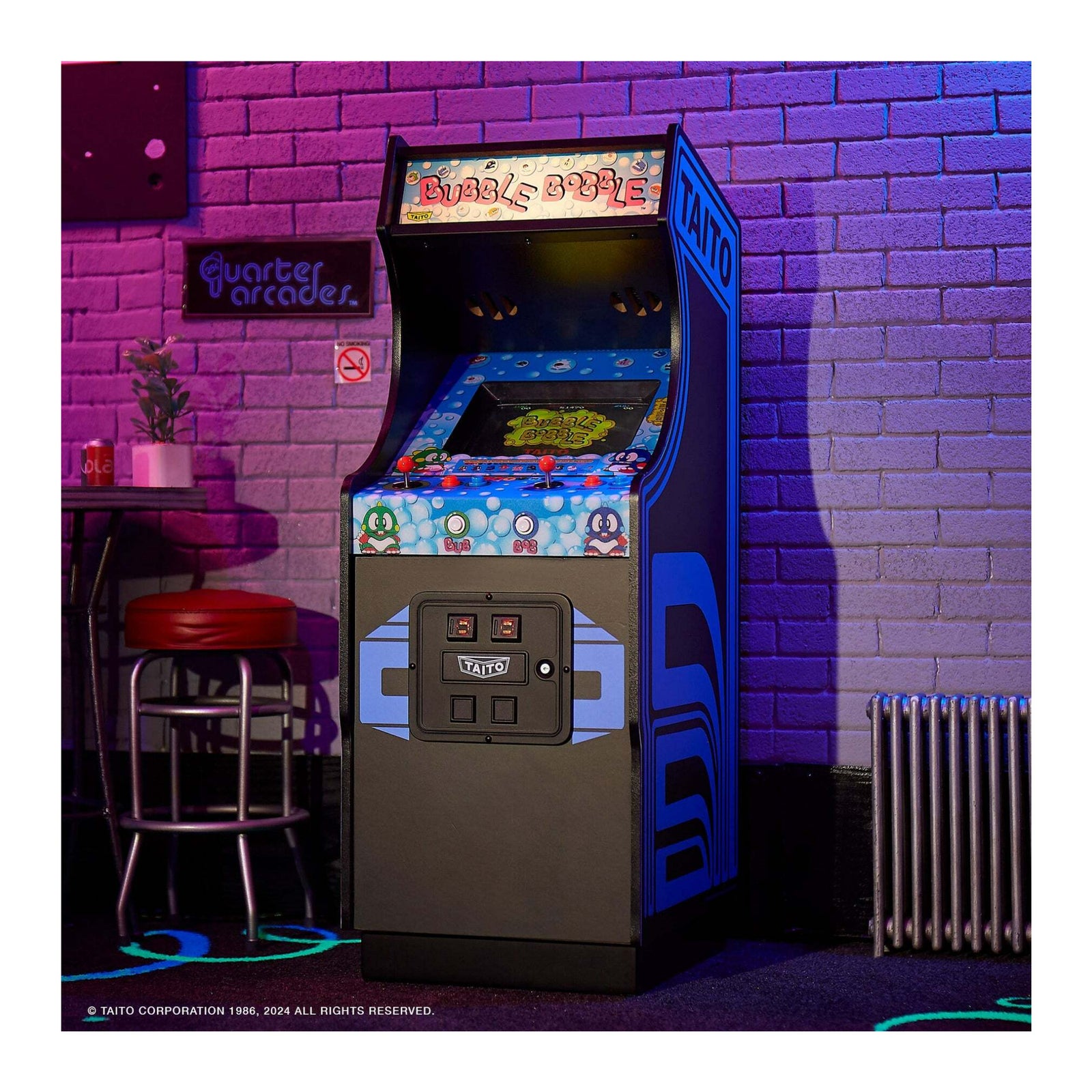 Numskull Official Taito Bubble Bobble Quarter Size Wooden Arcade Cabinet